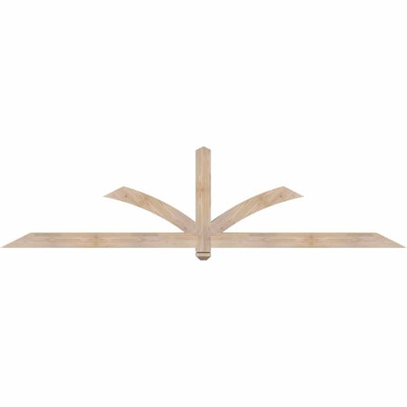 Ekena Millwork Redmond Smooth Timber Gable Bracket, Douglas Fir, 96"W x 24"H x 3 1/2"D x 3 1/2"F, 6/12 Pitch GBW096X24X0404RED00SDF